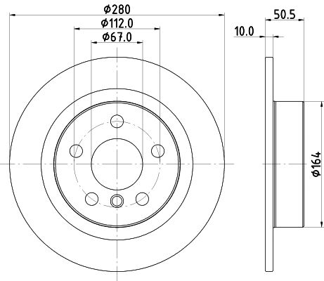 HELLA PAGID stabdžių diskas 8DD 355 122-661